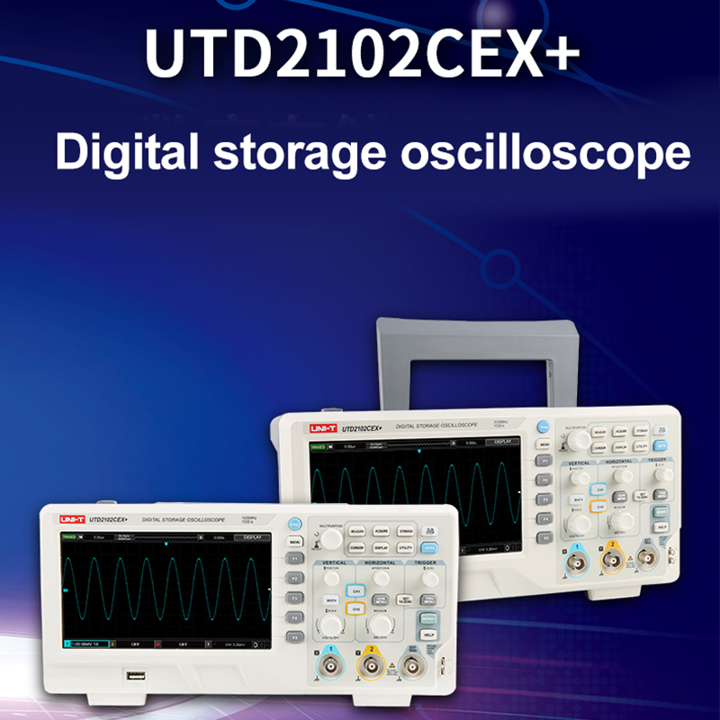 Digital Storage Oscilloscope 100Mhz - UNI-T UTD2102CEX+ Digital Storage Oscilloscope 100mHz