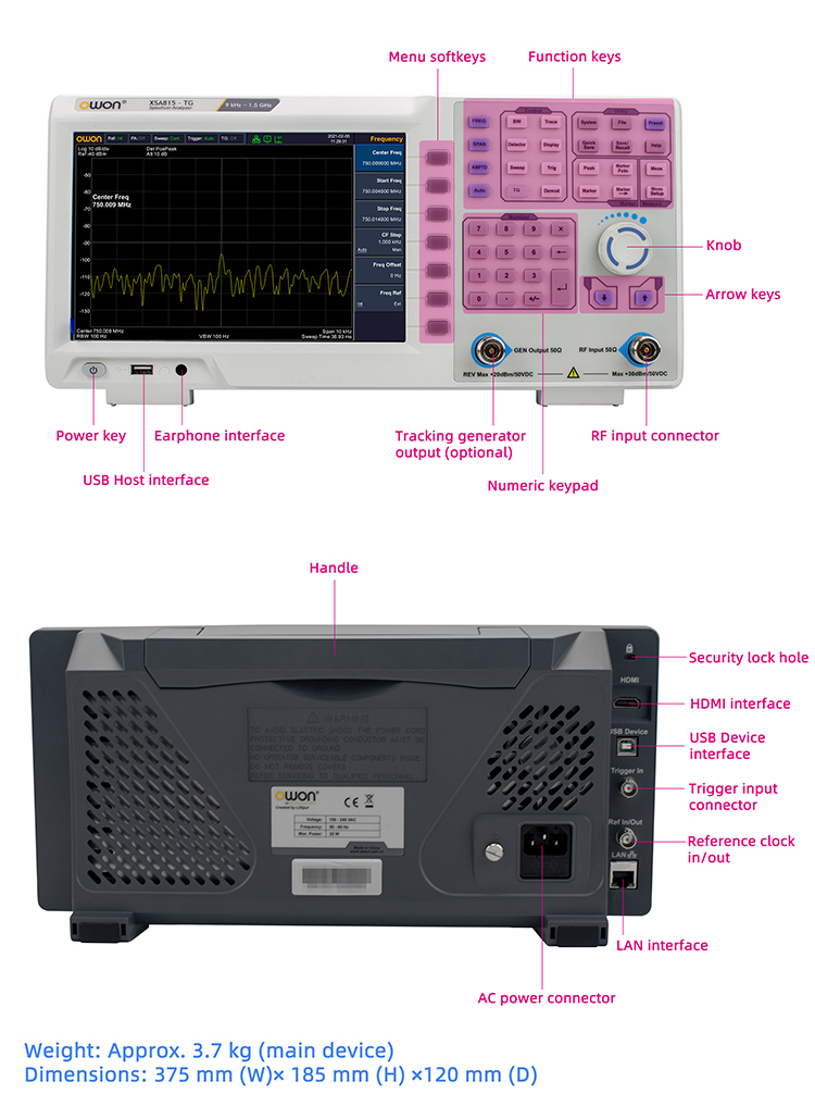 Signal Generator Spectrum Analyzer - Portable Spectrum Analyzer 9kHz to 1.5GHz
