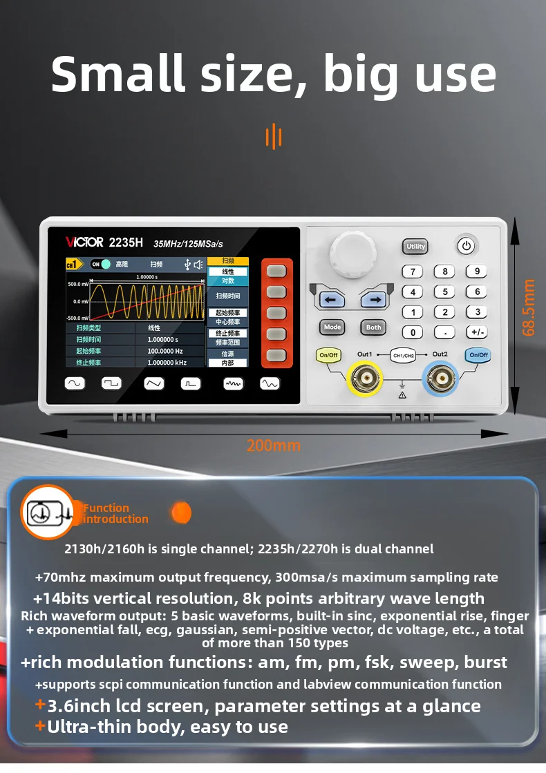 Function Arbitrary Waveform Generator - VICTOR Signal Generator Single Arbitrary Waveform