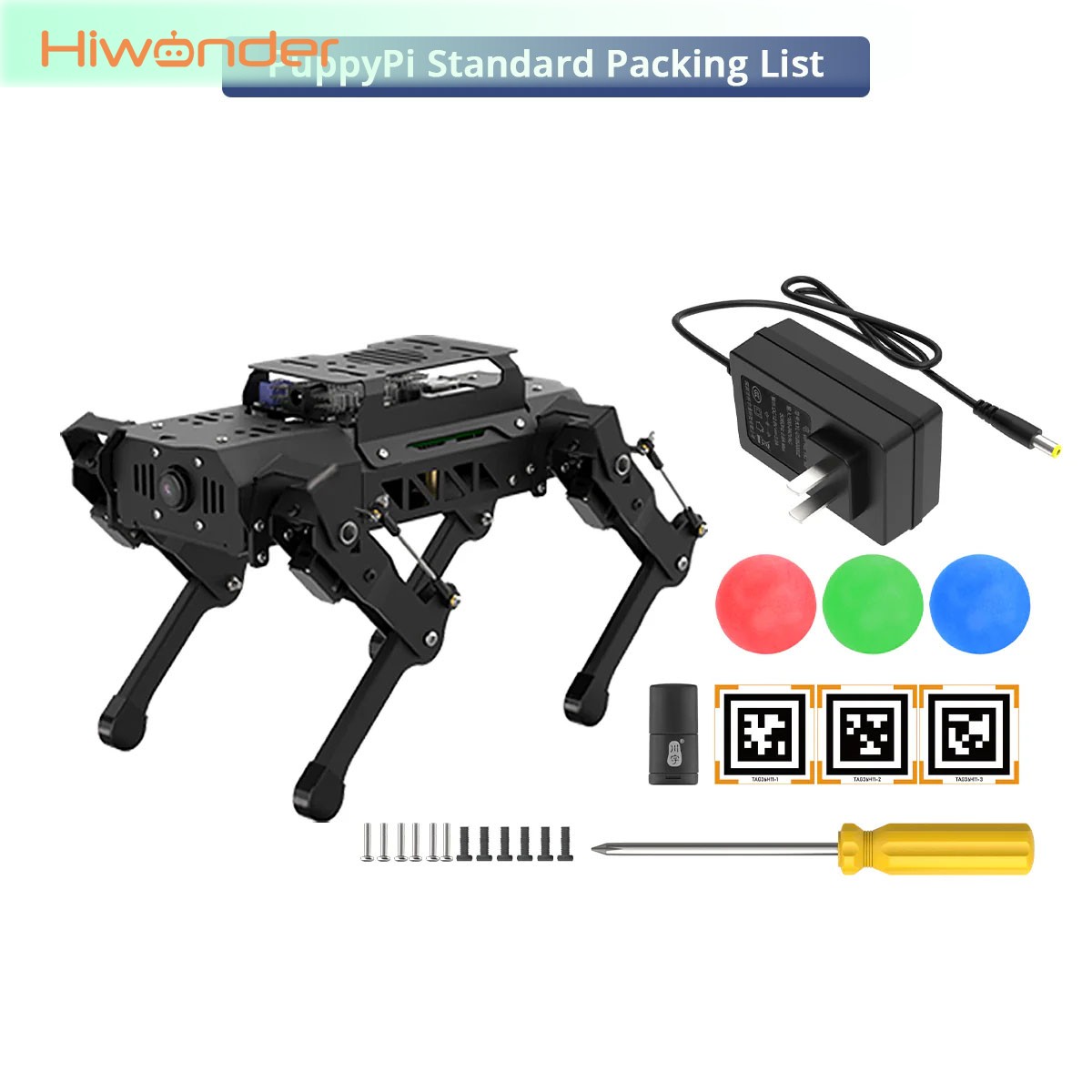 Raspberry Pi 5 8Gb Kit - Hiwonder PuppyPi Standard Kit Quadruped Robot