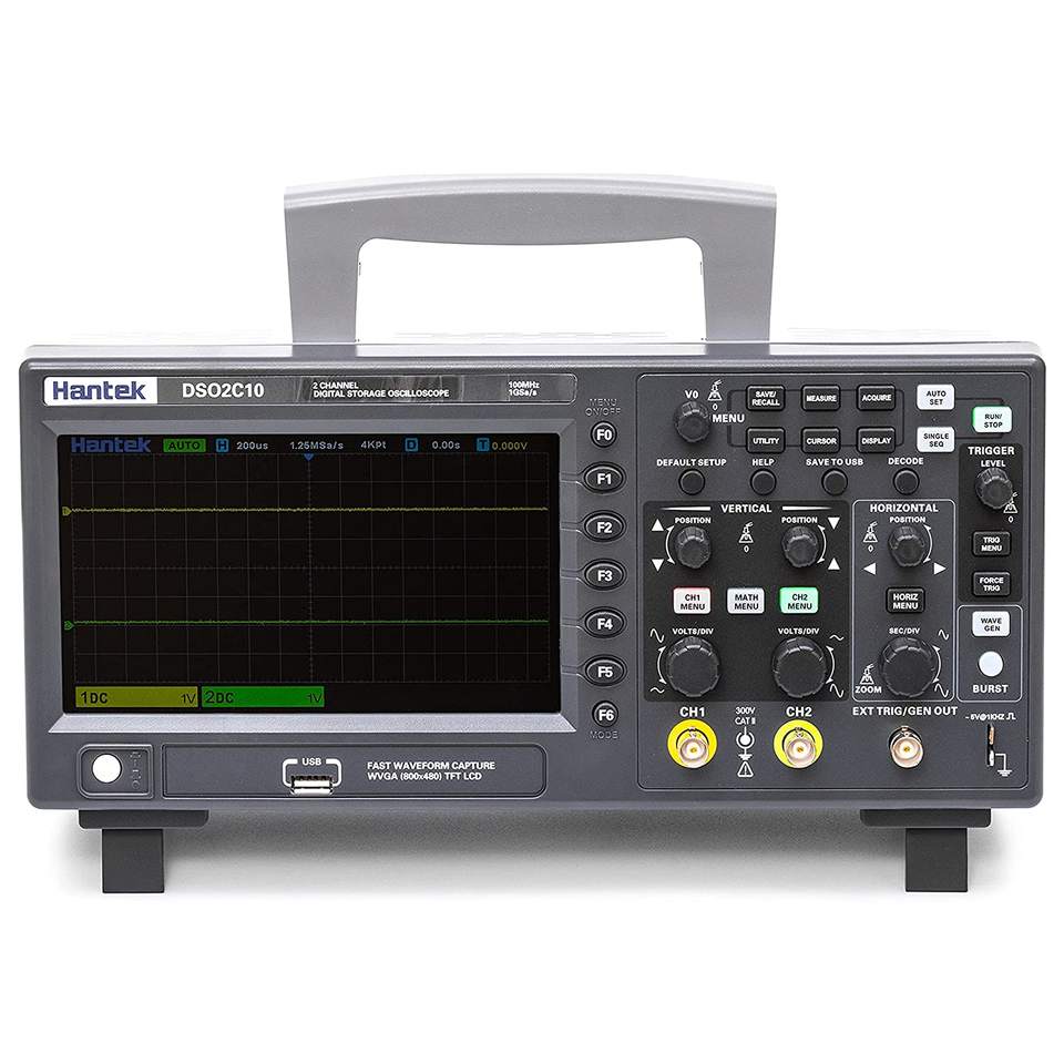 Digital Storage Oscilloscope 100Mhz - Hantek DSO2C10 2 Channel 100MHz 1GSa/S