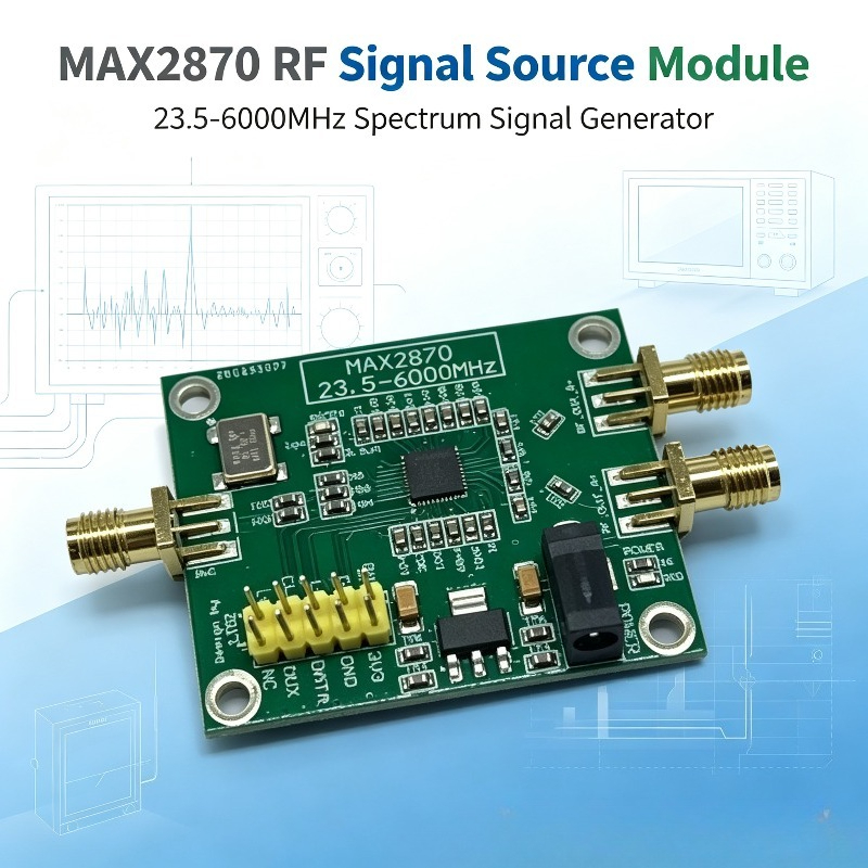 Signal Generator Spectrum Analyzer - MAX2870 23.5–6000MHz RF Signal Source Module,