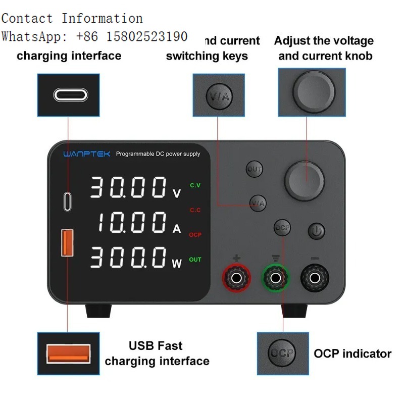 Programmable Dc Power Supply 30V 10A - TPS3010 30V 10A Power Supply Programmable
