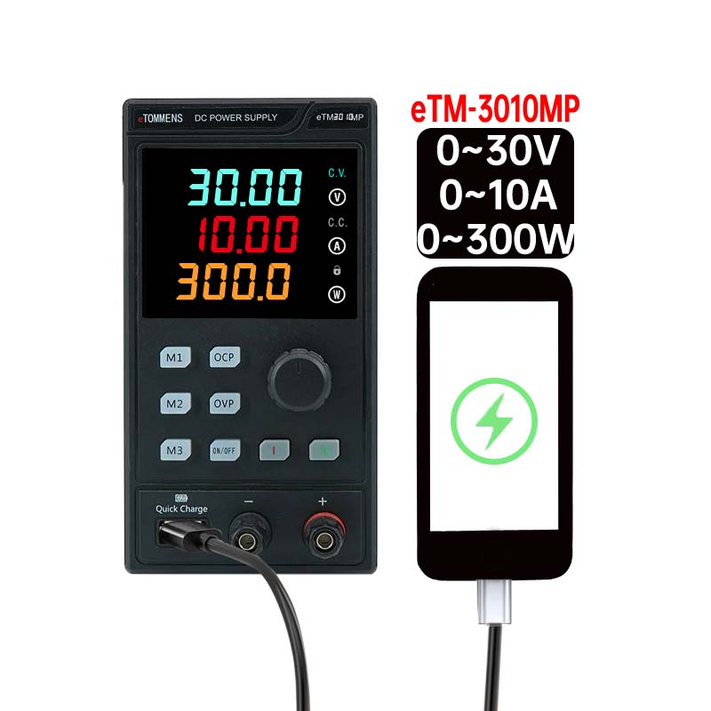 Programmable Dc Power Supply 30V 10A - ETOMMENS 30V 10A 300W ETM-3010MP Adjustable