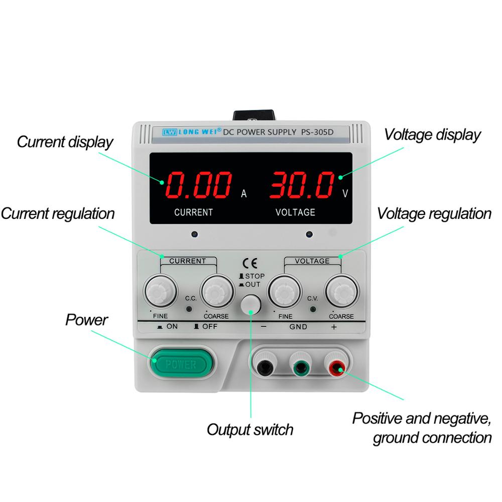 LW PS-305D 30V 5A 150W Adjusta - Linear Lab Power Supply Adjustable recension och pris