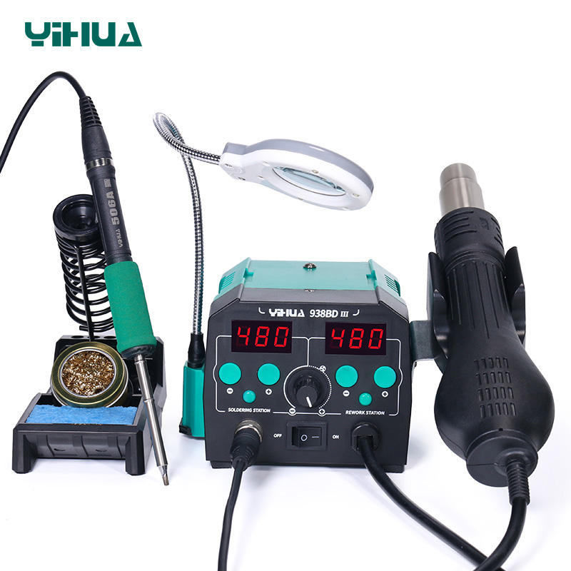 YIHUA 938BD-III 775W 2 in 1 T1 - Hot Air Rework Station T12 recension och pris