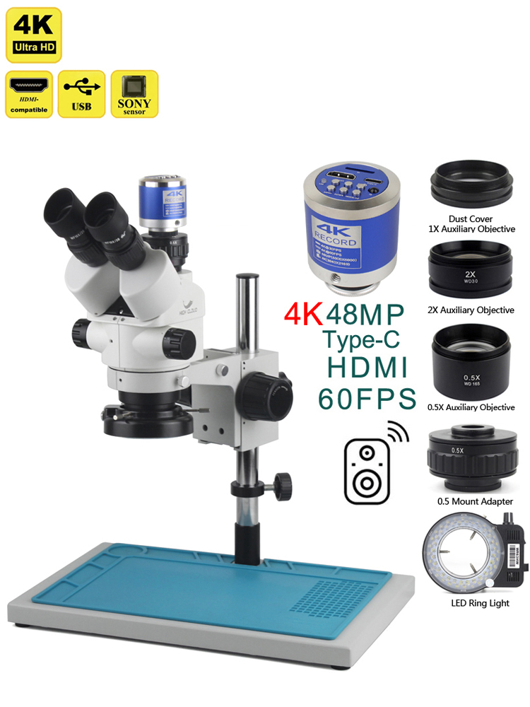 3.5X-90X Simul-Focal Stereo Tr - Stereo Trinocular Microscope Pcb recension och pris