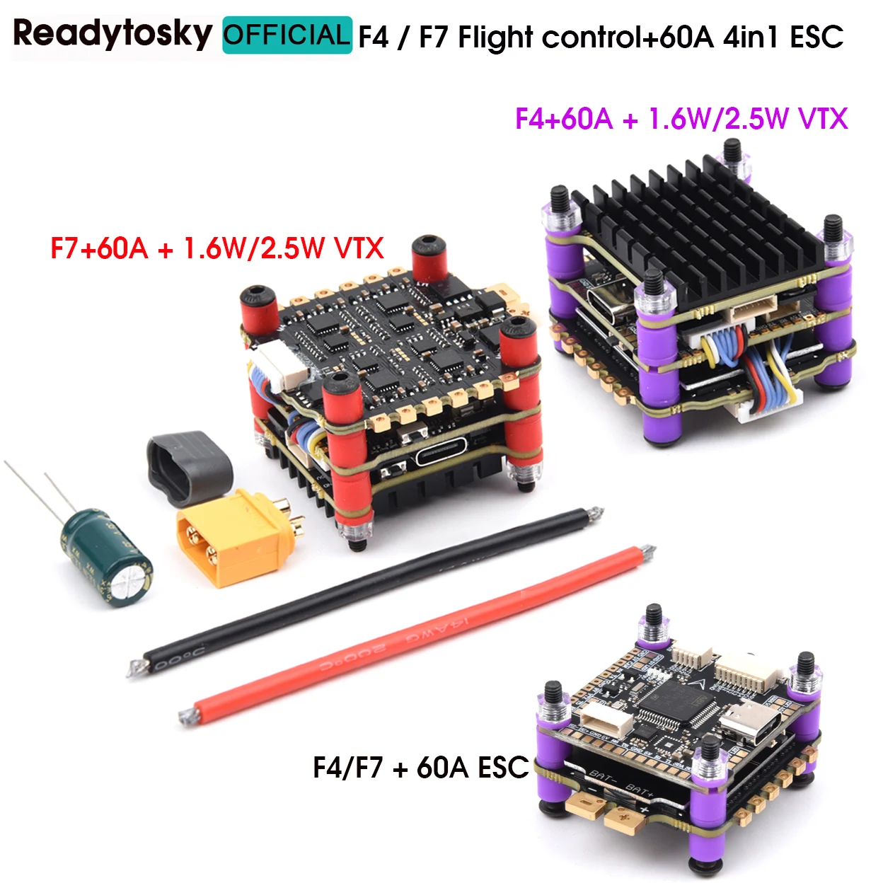 4.9G-5.8G 1.6W / 2.5W VTX + F7 - Fpv Flight Controller F7 Stack 60A recension och pris