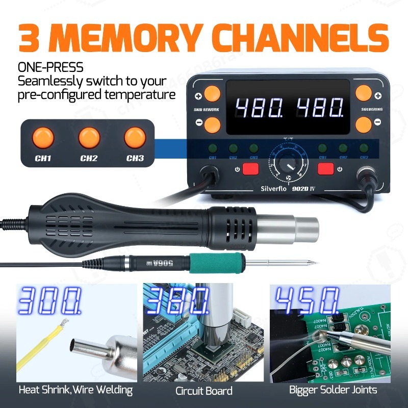 902D-IV 775W Soldering Station - Hot Air Rework Station T12 recension och pris