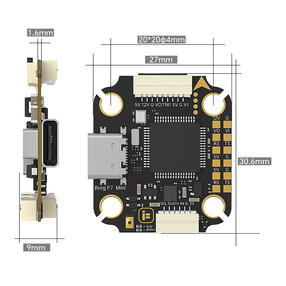 IFlight Borg F7 Mini Stack ICM - Fpv Flight Controller F7 Stack 60A recension och pris