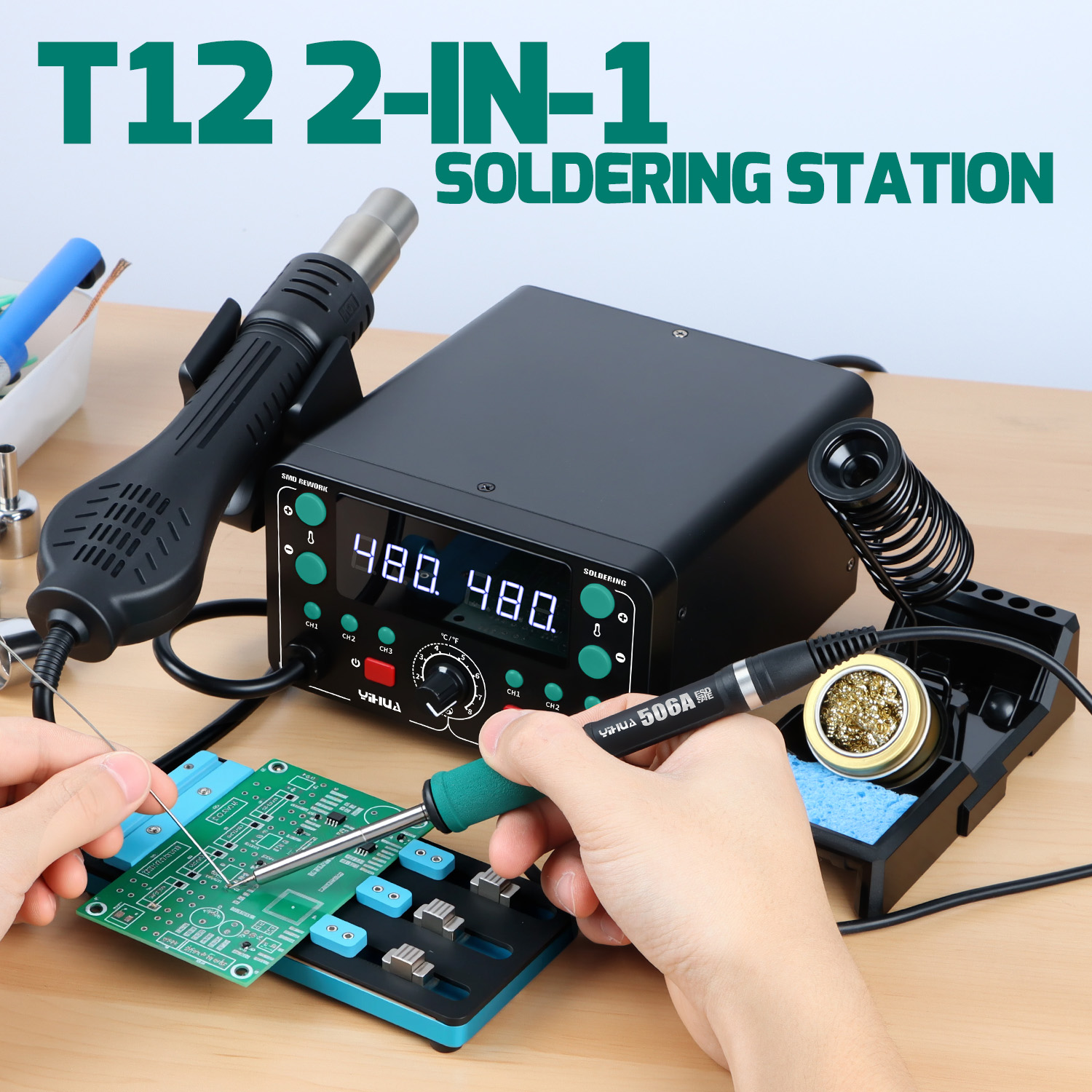 902D-IV 775W T12 Soldering Iro - Hot Air Rework Station T12 recension och pris