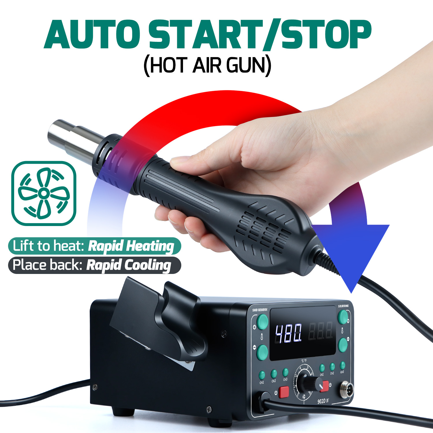 902D-IV 775W T12 Soldering Iro - Hot Air Rework Station T12 recension och pris