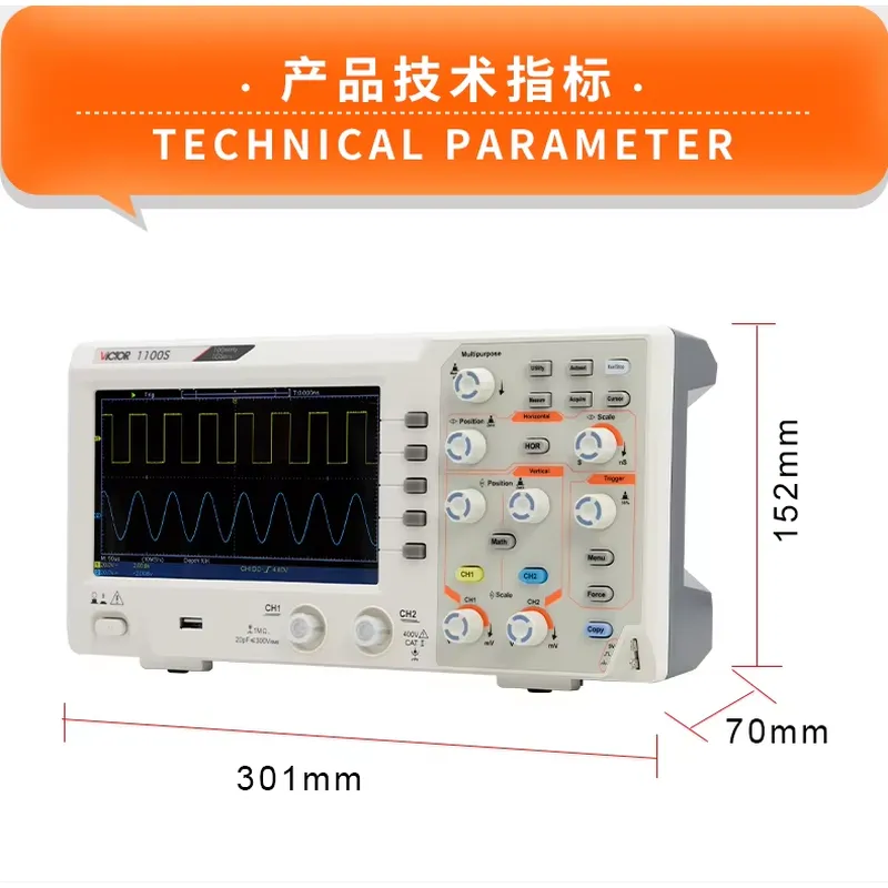VICTOR 1100S 100 MHz Bandwidth - Digital Storage Oscilloscope 100Mhz recension och pris