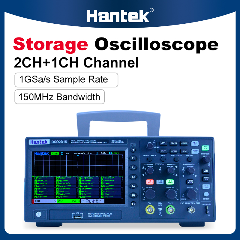 Hantek DSO2C10 2C15 2D10 2D15  - Digital Storage Oscilloscope 100Mhz recension och pris