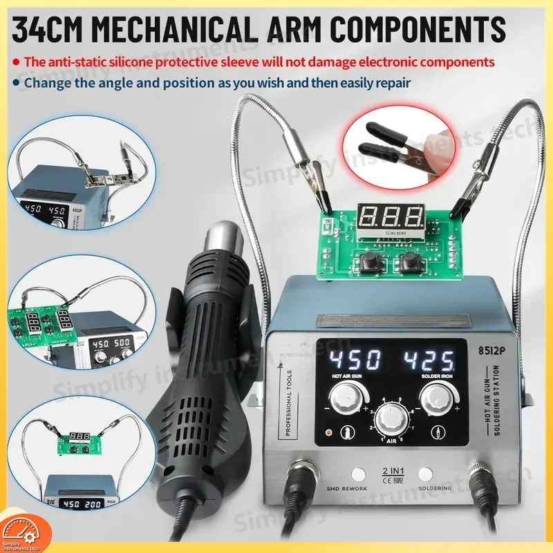 8512P Soldering Station 700W 2 - Hot Air Rework Station T12 recension och pris