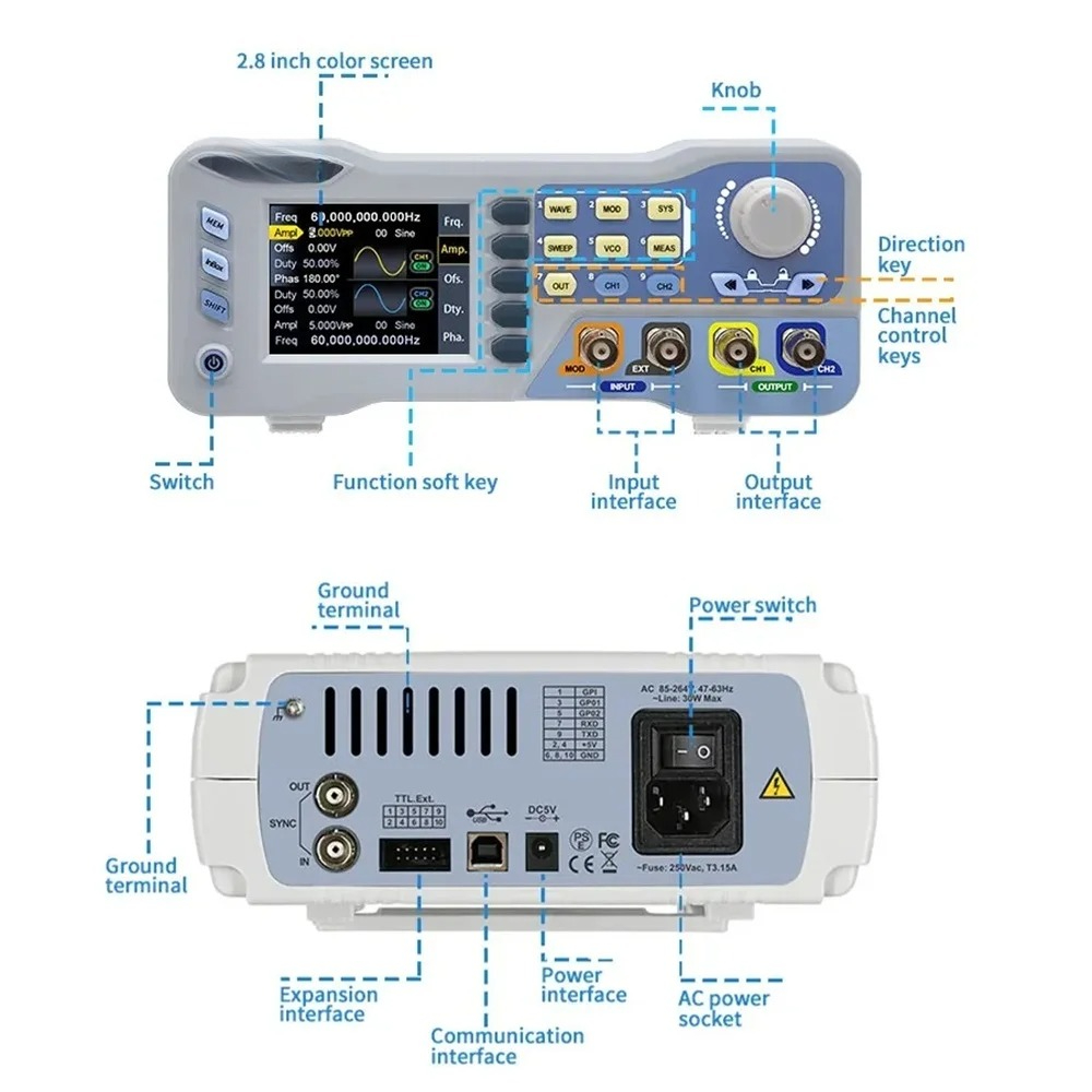 JDS8060 8080 Dual Channel Func - Function Arbitrary Waveform Generator recension och pris