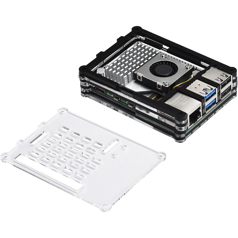Acrylic Case with Active Coole - Raspberry Pi 5 8Gb Kit recension och pris